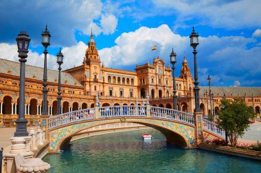 Endülüs 'te Sevilla Sevilla Plaza de Espana