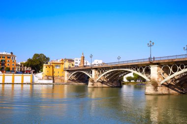 Triana Seville Endülüs Bridge'de Puente Isabel II
