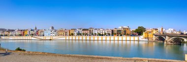 Seville panoramik Endülüs Triana barrio