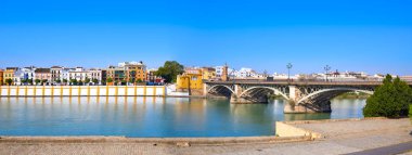 Seville panoramik Endülüs Triana barrio