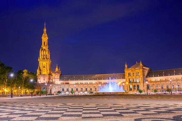 Seville Plaza de Espana günbatımı Endülüs Sevilla — Stok fotoğraf