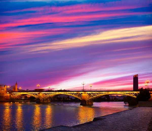 Puente Isabel Ii mostu Triana Sewilla Hiszpania — Zdjęcie stockowe