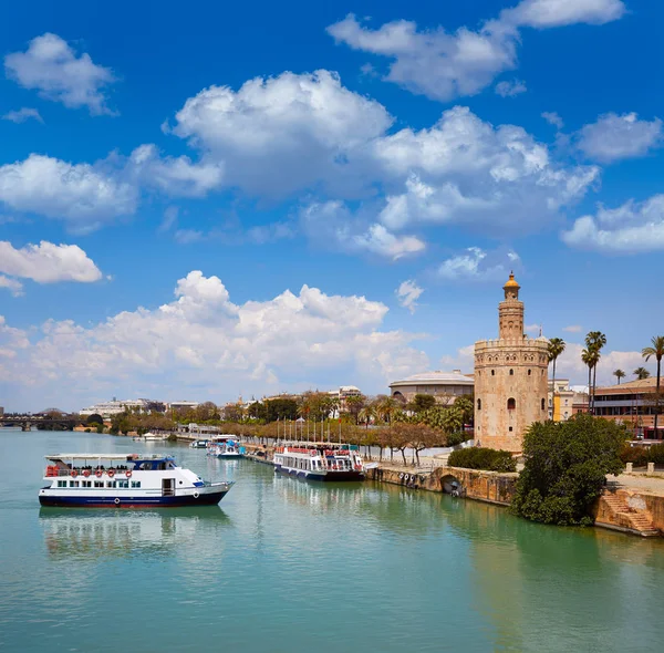 Sevilla Endülüs kulede Seville Torre del Oro — Stok fotoğraf