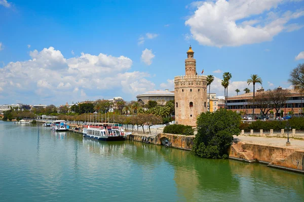 Sevilla Endülüs kulede Seville Torre del Oro — Stok fotoğraf