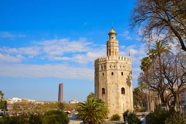 Sevilla Torre del Oro Kulesi Sevilla İspanya — Stok fotoğraf