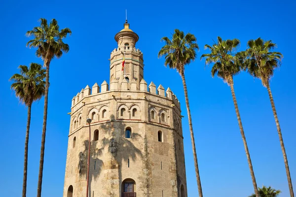 Sevilla Torre del Oro torony, Sevilla Spanyolország — Stock Fotó