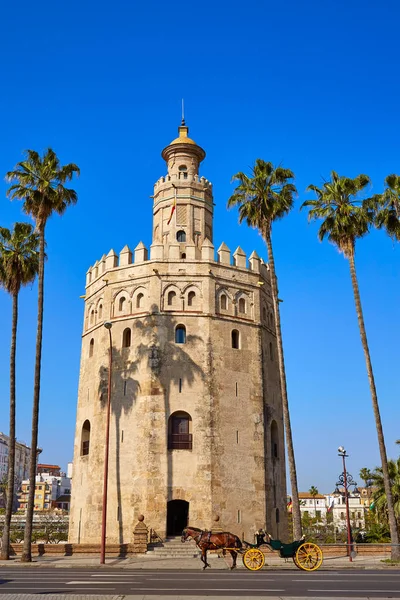 西班牙塞维利亚的Seville Torre del Oro塔 — 图库照片