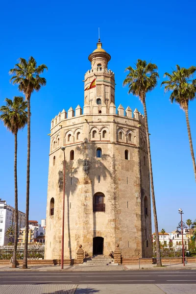 Sevilla Torre del Oro Kulesi Sevilla İspanya — Stok fotoğraf