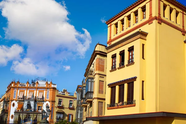 Triana barrio Seville facades Andalusia Spain — Stock Photo, Image