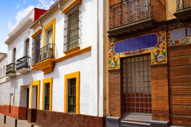 Triana barrio Seville cephe Andalusia İspanya