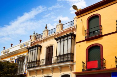 Triana barrio Seville cephe Andalusia İspanya