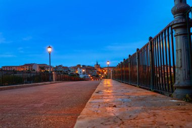 Duero 'daki Zamora Puente de Piedra köprüsü