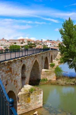 Zamora Puente de Piedra stone bridge on Duero