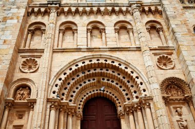 Zamora Cathedral door in Spain Via de la Plata clipart