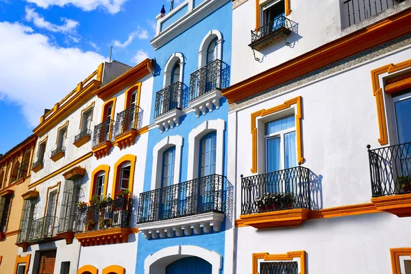 Triana barrio 세비야 facades 스페인 안달루시아 — 스톡 사진