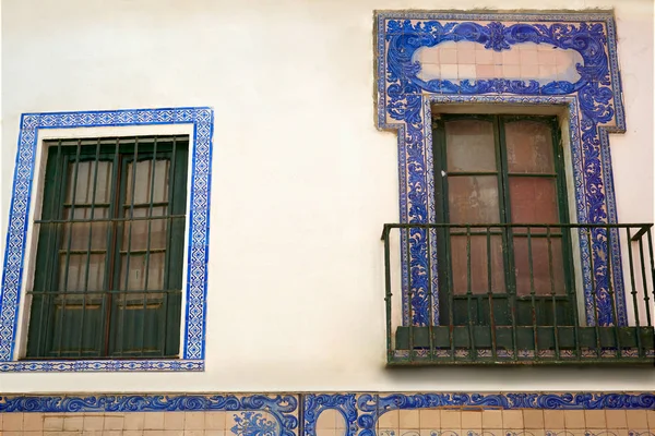 Triana barrio facades in Seville Andalusia Spain — Stock Photo, Image