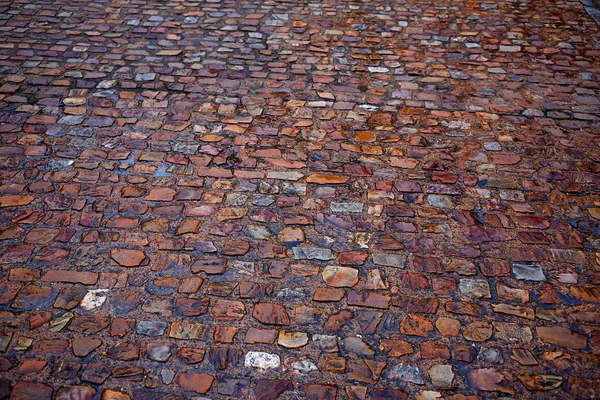 Zamora pedra paralelepípedo textura do chão Espanha — Fotografia de Stock