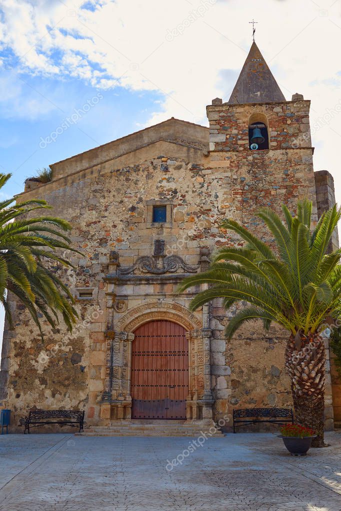 Aljucen church in Extremadura Spain