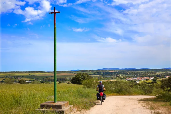 Via de la Plata attraversare per Santiago in Dehesas di Spagna — Foto Stock