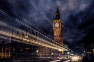 Londra İngiltere'de Big ben Saat Kulesi