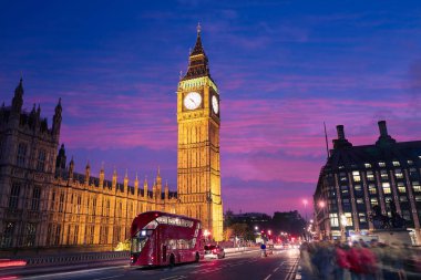 Londra İngiltere'de Big ben Saat Kulesi