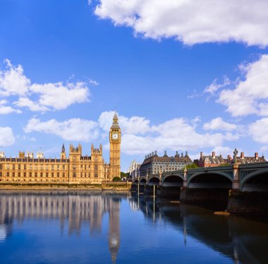 Big Ben Saat Kulesi ve thames Nehri Londra