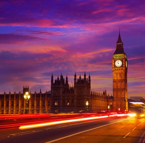 Big Ben Relógio Torre em Londres Inglaterra — Fotografia de Stock