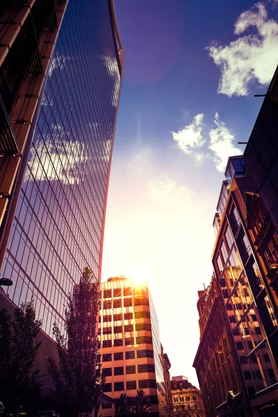 Londýnské finanční čtvrti ulice Square Mile Uk — Stock fotografie