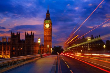 Londra İngiltere'de Big ben Saat Kulesi