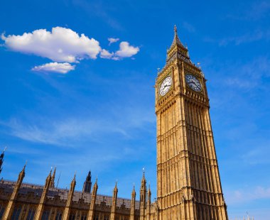 Londra İngiltere'de Big ben Saat Kulesi