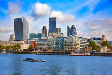 Londra finans bölgesine manzarası kare mil