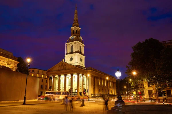Londres Trafalgar Square Iglesia de San Martín — Foto de Stock