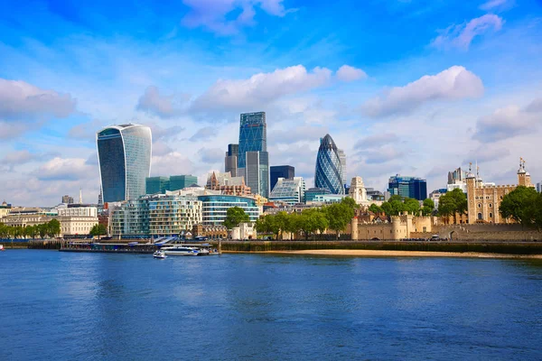 Londons finansdistrikt silhuett Square Mile — Stockfoto