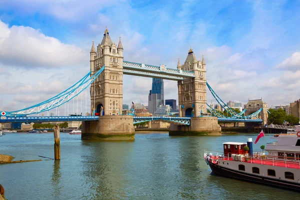 Západ slunce London Tower Bridge na řece Temži — Stock fotografie