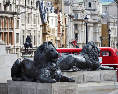 İngiltere'de Londra Trafalgar Meydanı