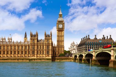 İngiltere Thames büyük Ben Londra Saat Kulesi