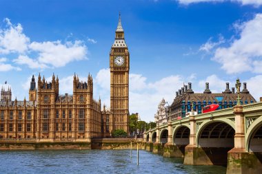 İngiltere Thames büyük Ben Londra Saat Kulesi