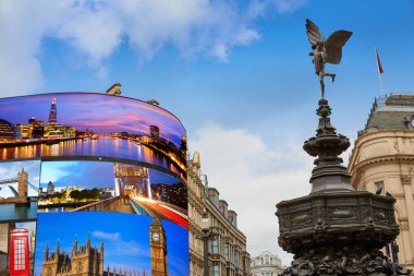 Piccadilly Circus Londra dijital photomount
