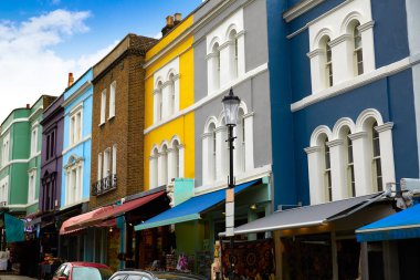 Londra Portobello road Market İngiltere'de vintage büyütme