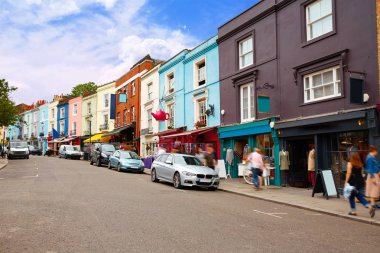 Londra Portobello road Market İngiltere'de vintage büyütme