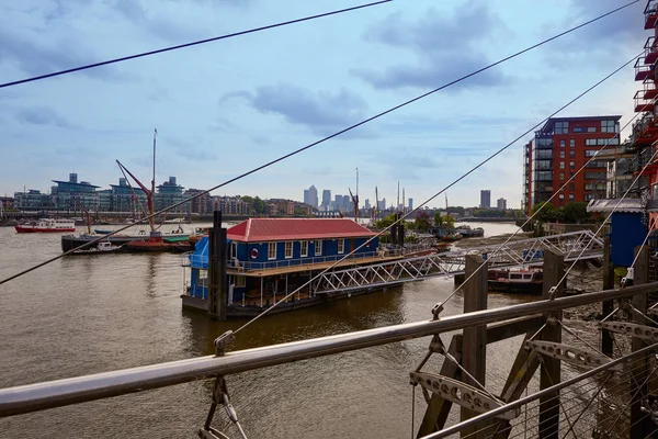 London Themse Fluss Boote England — Stockfoto