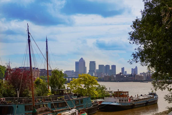 London Themse Fluss Boote England — Stockfoto