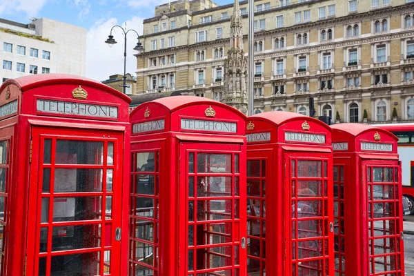 Londres viejo rojo Cajas de teléfono —  Fotos de Stock