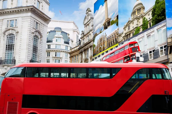 Piccadilly Circus Londres fotomontaje digital — Foto de Stock