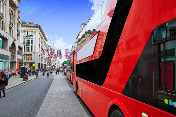 Londres ônibus Oxford Street W1 Westminster — Fotografia de Stock