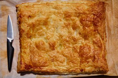 Puff sebze böreği kare şekli