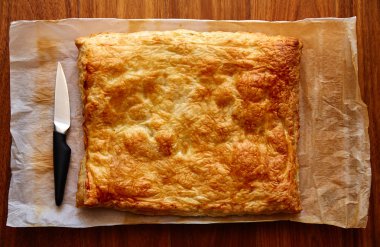 Puff sebze böreği kare şekli