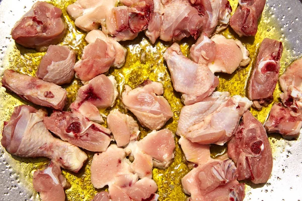 Паэлья из Испании рецепт жареного цыпленка — стоковое фото