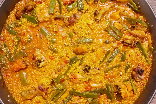 Paella dalla Spagna ricetta del riso da Valencia — Foto Stock