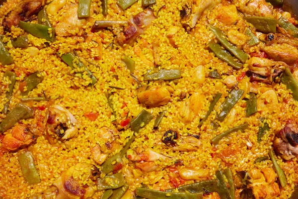 Paella dari Spanyol resep beras dari Valencia — Stok Foto